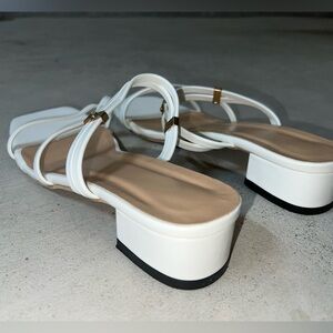 SHEIN White Kitten Chunk Heels